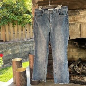 Tribal, willow tree, boutique, hugging, high-rise flare, ankle size 14 NWT